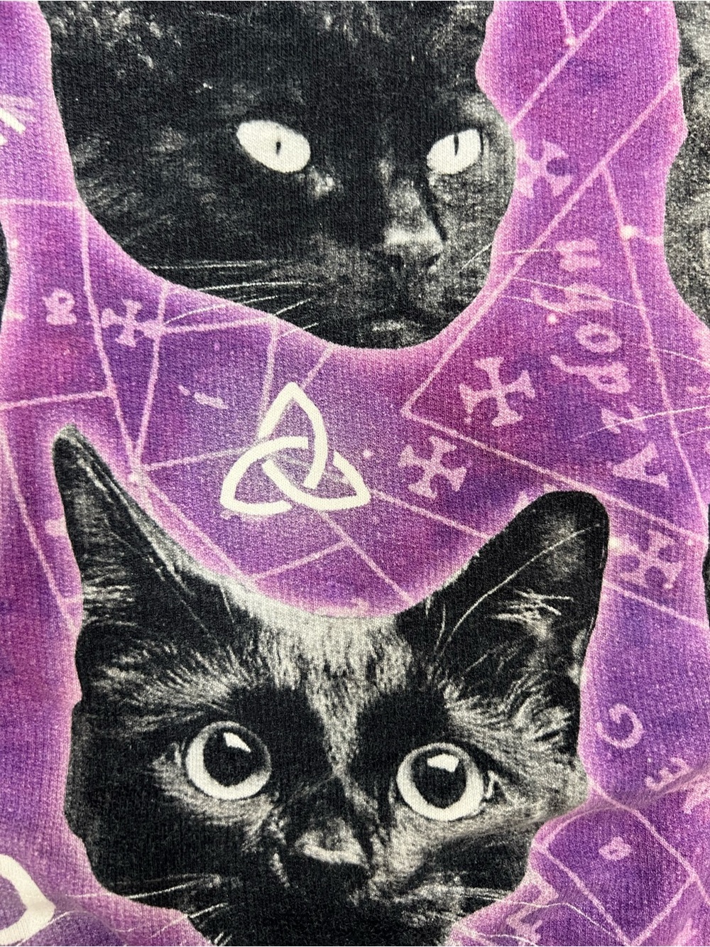 KILLSTAR Cat Lord Occult Cosmic Purple Keiko Cat Crewneck Sweatshirt Unisex - Picture 7 of 13